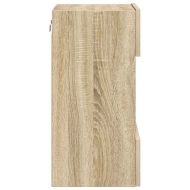 Стенни шкафове с LED светлини за телевизор, 2 бр, сонома дъб, 40x30x60,5 см