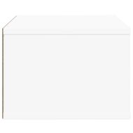 Стойка за принтер, бяла, 40x32x22,5 см, инженерно дърво