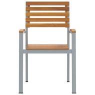 Градински стол 8 pcs Кафяво 56 х 57 х 87 см