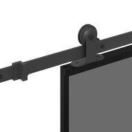 Плъзгаща се врата с обков 102,5x205 см Закалено стъкло&Алуминий