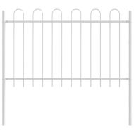 Градска ограда 3 pcs Бяло 5,1 x 1 м Прахово боядисана стомана