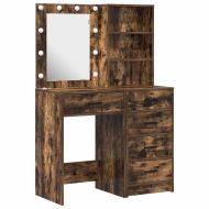 Тоалетка с рафт 2 pcs Кафяво 50 x 41 x 135 см Инженерно дърво