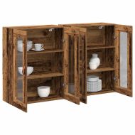 Стенни шкафове 2 бр. Старо дърво 69,5 x 34 x 90 см