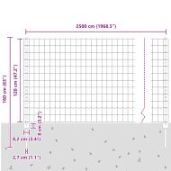 Ограда с пост Зелен 1,2 x 25 m Стомана и PVC