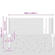 Ограда с пост Сребрист 0,4 x 50 м Стомана