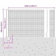 Ограда с пост Зелен 1,4 x 25 m Стомана и PVC