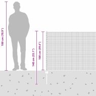 Ограда с пост Зелен 1 x 100 m Стомана и PVC