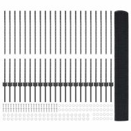 Ограда с пост Сив 1 x 50 m Стомана и PVC