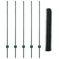 Ограда с пост Зелен 1,2 x 10 m Стомана и PVC