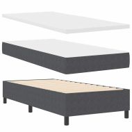 Легло с пружинирана основа Тъмен сив и бял 100 x 200 cm