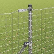 Стълб за ограда. 26 pcs Сив 3,2 x 3,2 x 210 см