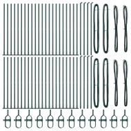 Стълб за ограда. 52 pcs Сив 3,2 x 3,2 x 170 см