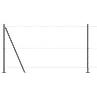 Стълб за ограда. 26 pcs Сив 3,2 x 3,2 x 130 см