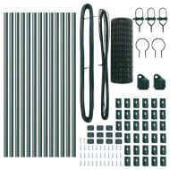 Ограда с пост Зелен 0,4 x 25 м Стомана и PVC