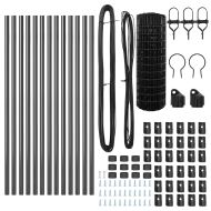 Ограда с пост Сив 0,6 x 25 м Стомана и PVC