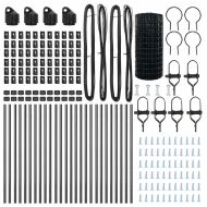 Ограда с пост Сив 0,6 x 50 м Стомана и PVC