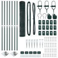 Ограда с пост Зелен 1,6 x 10 m Стомана и PVC