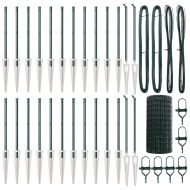 Ограда с пост Зелен 0,6 x 50 м Стомана и PVC