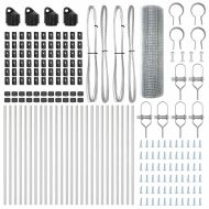 Стълб за ограда. Сребрист 50 x 0,8 м (25 x 25 мм мрежа) Стомана