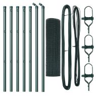 Стълб за ограда. Зелен 10 x 0,5 м (мрежа 25 x 25 мм) Стомана