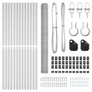 Стълб за ограда. Сребрист 25 x 1,6 м (25 мм мрежа) Стомана