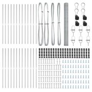 Стълб за ограда. Сребрист 50 x 1,5 м (25 мм мрежа) Стомана