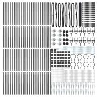 Стълб за ограда. Сив 100 x 1,4 м (50 мм мрежа) Стомана и PVC