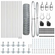 Стълб за ограда. Сребрист 25 x 0,4 м (36 мм мрежа) Стомана