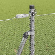 Стълб за ограда. Сребрист 25 x 1,4 м (13 мм мрежа) Стомана