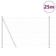 Стълб за ограда. Сребрист 25 x 1,5 м (36 мм мрежа) Стомана