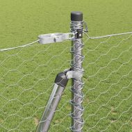 Стълб за ограда. Сребрист 25 x 1,5 м (36 мм мрежа) Стомана