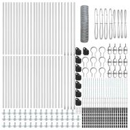 Стълб за ограда. Сребрист 100 x 0,6 м (50 мм мрежа) Стомана