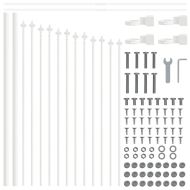 Градска ограда Woerden 2 pcs Бяло