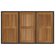 Комплект за хранене в градината 7 pcs Черен и кафяв полиратан