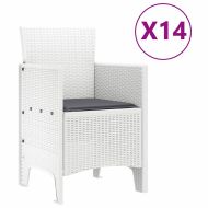 Комплект за хранене в градината 15 pcs Бяло Ратан Polt