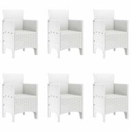 Комплект за хранене в градината 7 pcs Бял Полипропилен