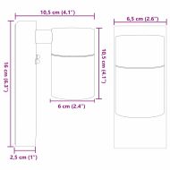 Външна стенна лампа 2 pcs Сребрист 6,5 x 10,5 x 16 см