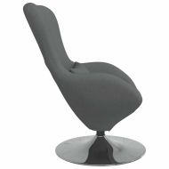 Стол яйце Тъмен сив 63 x 73 x 90 см текстил