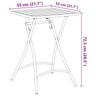 Бистро маса Бежово 55 x 55 x 72,5 см Прахово боядисана стомана