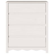 Плика Drammen Бяло 76,5 x 40 x 91 см Масивна борова дървесина