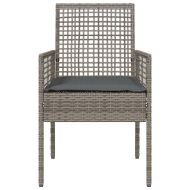 Градински стол 2 pcs Сив 55 x 53 x 85 см полиратан