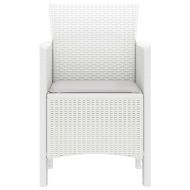 Градински стол 2 pcs Бяло 53 x 49 x 85 см Полипропилен