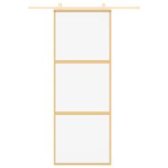 Плъзгаща се врата 76x205 см прозрачно ESG стъкло и алуминий