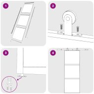 Плъзгаща се врата 76x205 см прозрачно ESG стъкло и алуминий