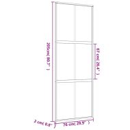 Плъзгаща се врата 76x205 см матирано ESG стъкло и алуминий