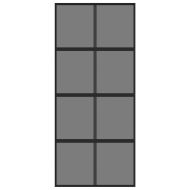 Плъзгаща се врата, черна, 90x205 см, закалено стъкло и алуминий