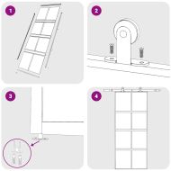 Плъзгаща се врата, черна, 90x205 см, закалено стъкло и алуминий