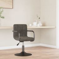 Трапезен стол, тъмносив, кадифе