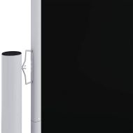 Прибираща се странична тента, черна, 180х600 см