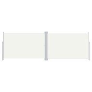 Прибираща се странична тента, кремава, 200х600 см